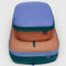 set of two large packing cubes: cornflower, terracotta, and dark green color block