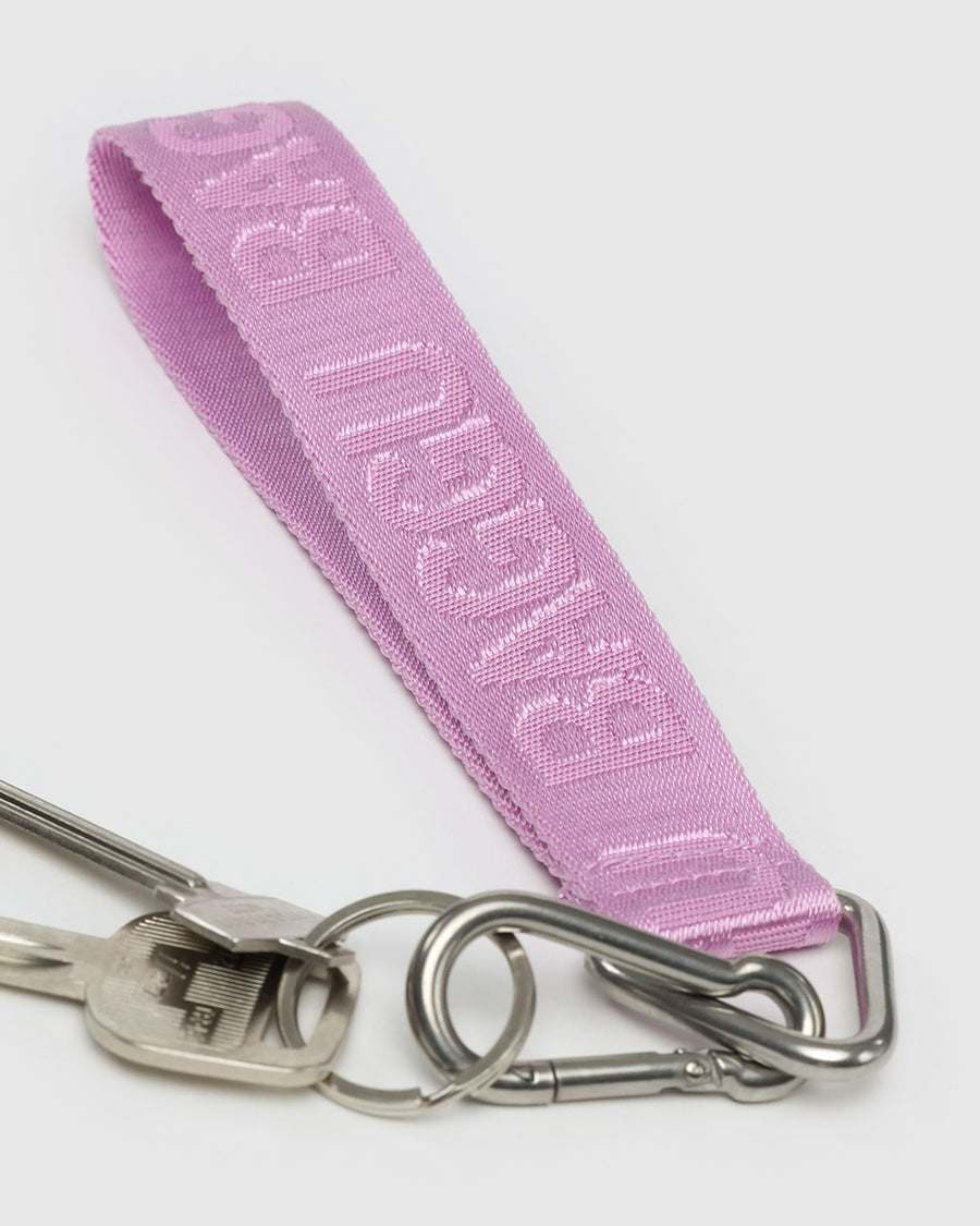 peony keychain with peony 'baggu' on keys