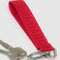 red keychain with red 'baggu' on keys