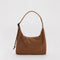 brown mini nylon shoulder bag