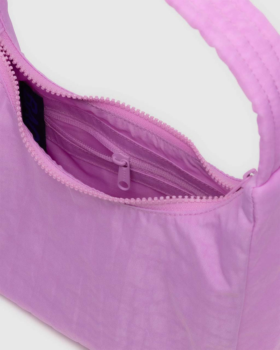 interior pocket of peony mini nylon shoulder bag