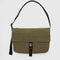 seaweed nylon messenger bag with black front buckle