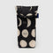 black puffy glasses sleeve with cream moon phase print