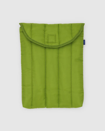 bright green puffy 13 in. laptop sleeve