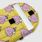 yellow 13 in. puffy laptop sleeve with snoopy in a pink puffer coat with laptop inside