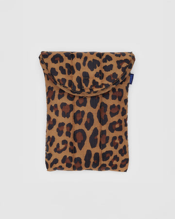 dark brown leopard 8 in. puffy tablet sleeve