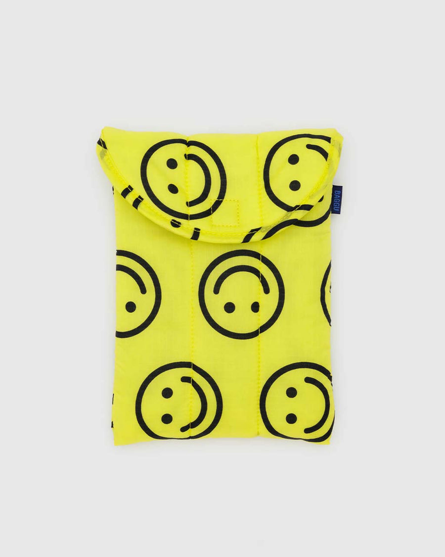 yellow happy 8" puffy tablet sleeve