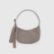 taupe small nylon crescent bag