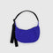 bright blue small nylon crescent bag