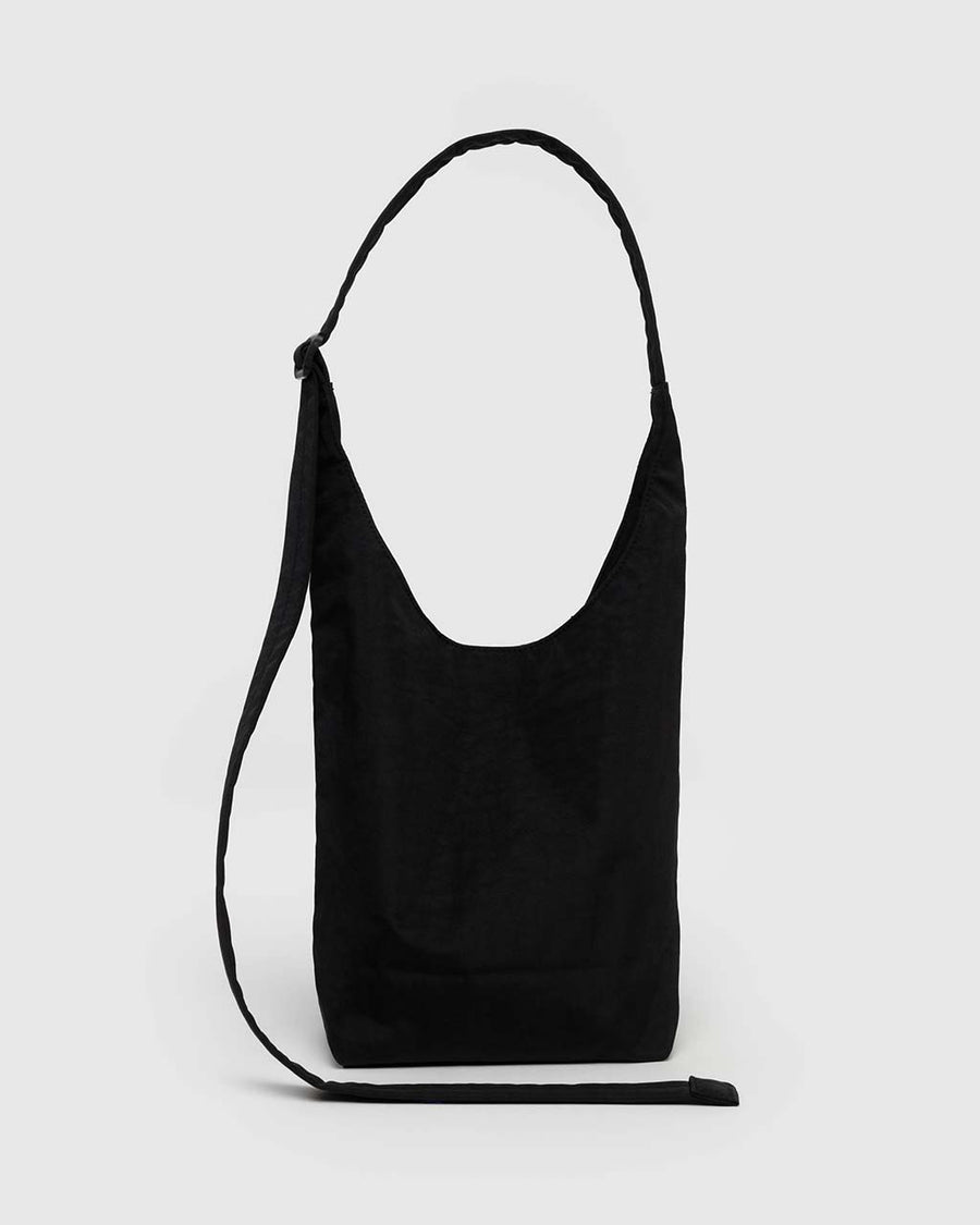 black small nylon sling bag