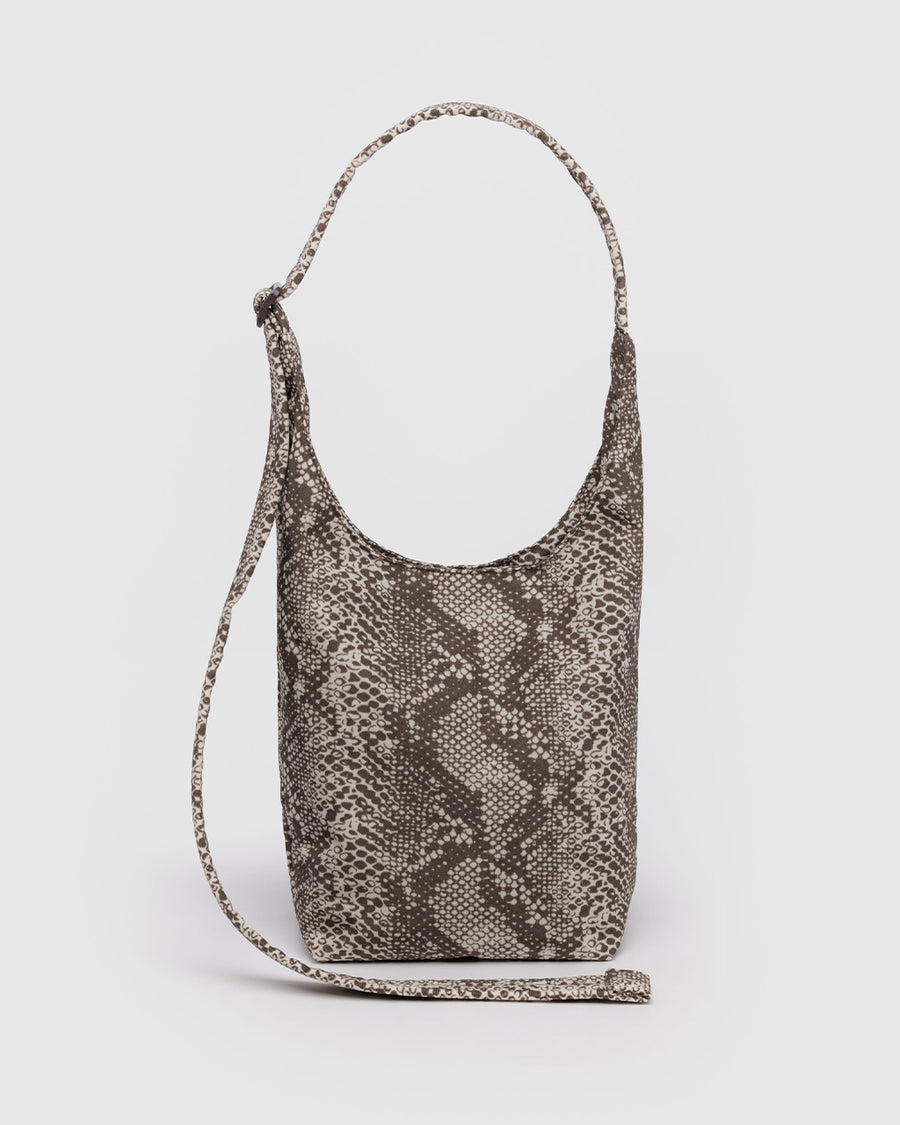 grey snakeskin small sling bag