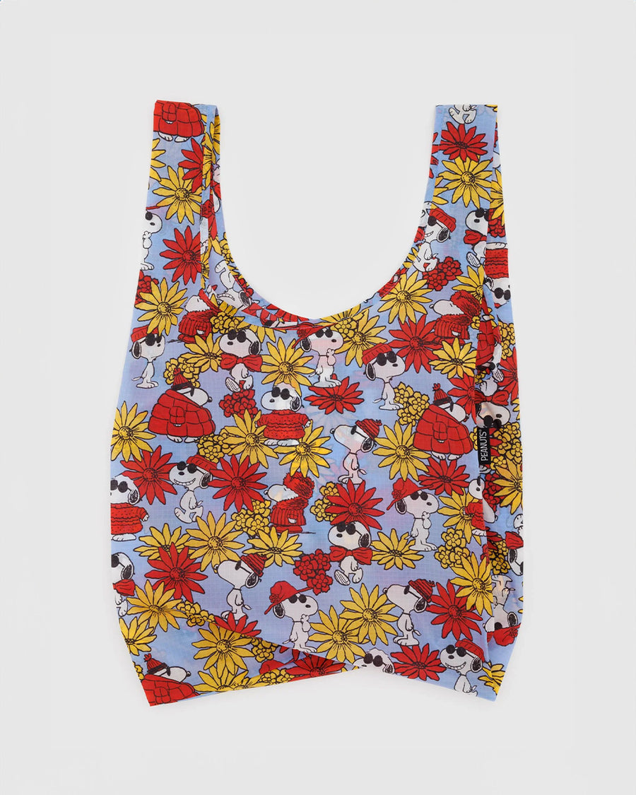 periwinkle standard baggu with all over red and yellow floral and joe cool print