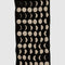 reversible black bath towel with cream moon phases