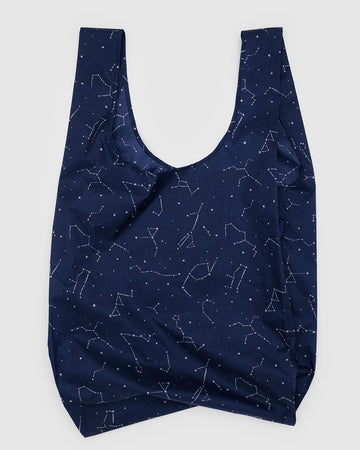 dark blue big baggu with white constellations