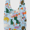 light blue big baggu with colorful cat print