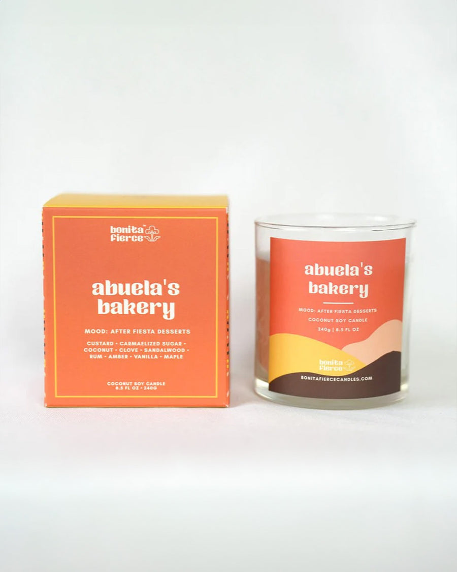 abuela's bakery 8.5 oz candle and box