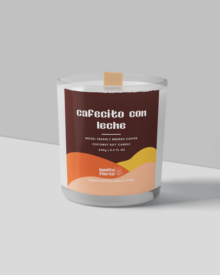 cafecito con leche 8.5 oz soy candle