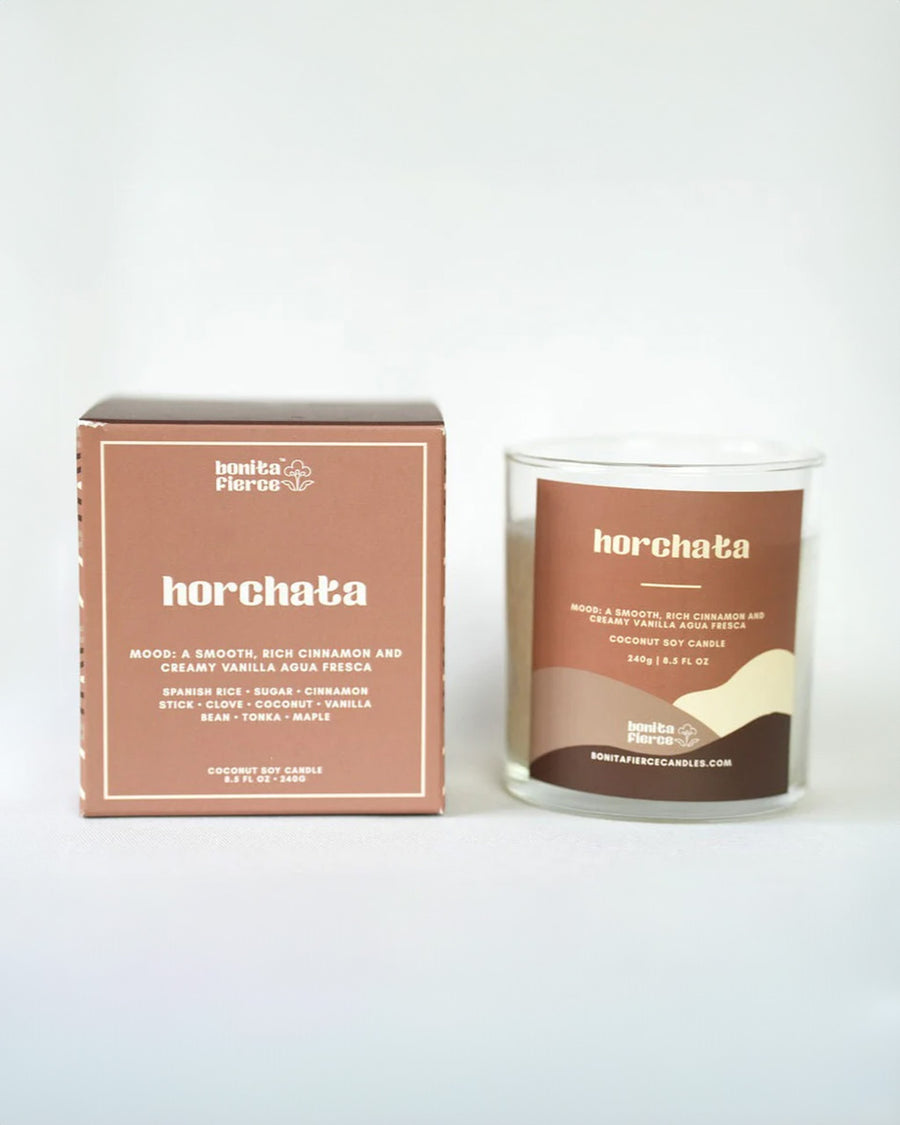 horchata scented 8.5 oz candle and box