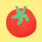 tomato shaped placemat on a yellow ground
