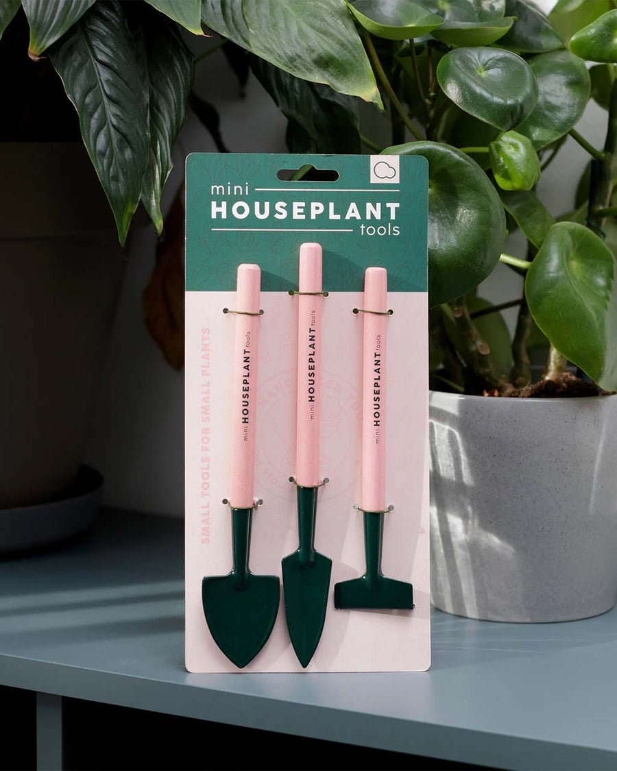 set of 3 pink mini houseplant tools set