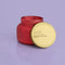 19 oz. red glitter candle with gold lid 