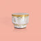 gold and white iridescent inverted candle