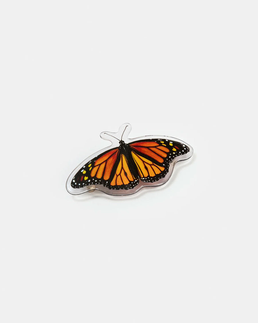 realistic monarch butterfly hair barrette