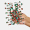 model opening clear large hair claw with blue, green and red confetti coloring