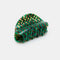 emerald green and turquoise checkered hair claw