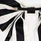 up close of back of black and white stripes oversized hair bow clip