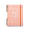 pink guided wellness journal with white flower and 'take care' across the front