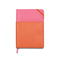 pink and orange vegan leather pocket journal