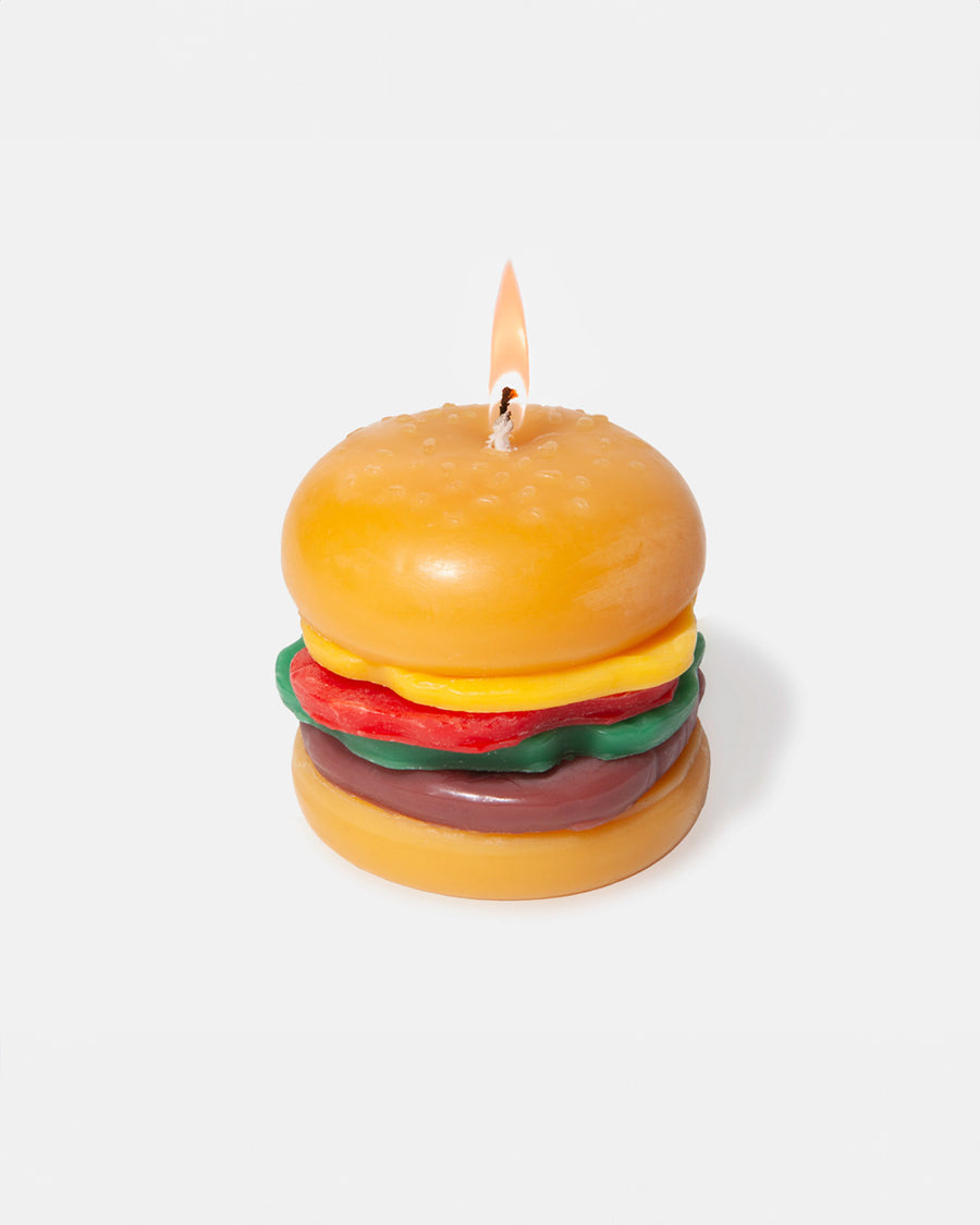 burger shaped candle