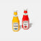 yellow mustard and red ketchup shaped salt and pepper shakers