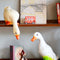 white duck lamp and white duck looking down lamp