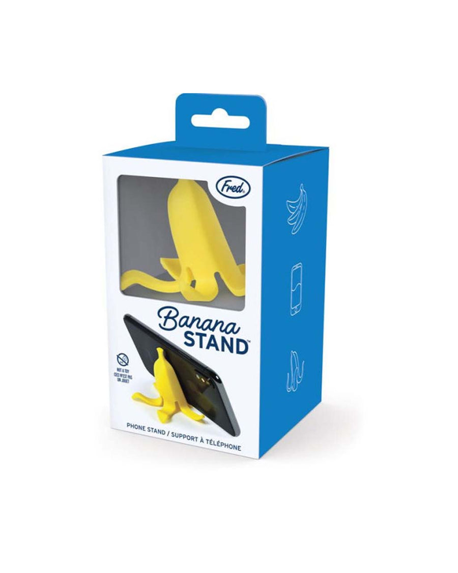 packaged banana shaped phone holder