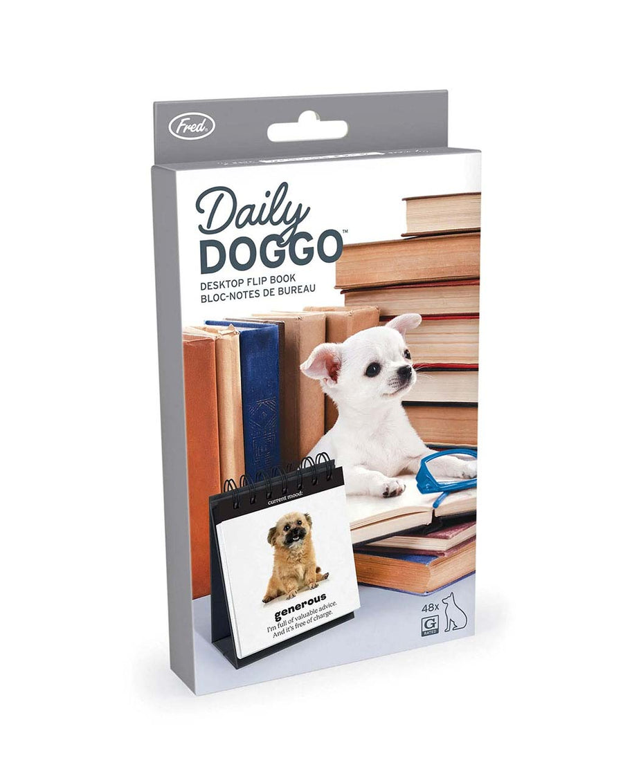 packaged dog themed desk flipchart