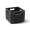 ceramic dark grey milk crate planter 