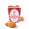 set of 6 fried chicken erasers in a fried chicken container