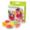 set of 6 fruit slice drink markers and box