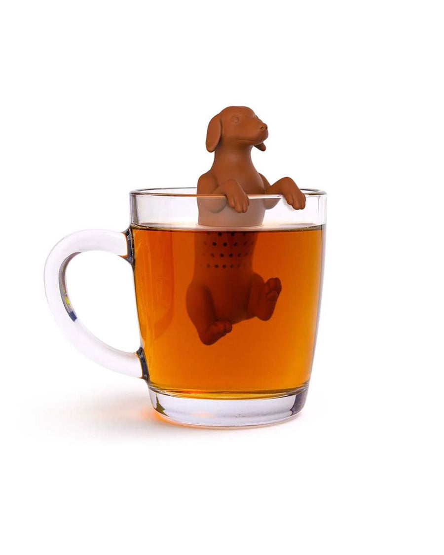 brown dog shaped tea infuser