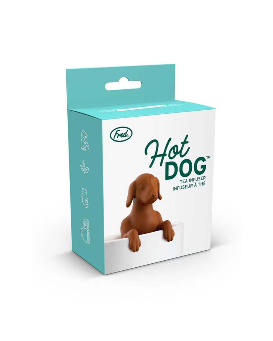 packaged brown dog shaped tea infuser