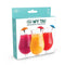 packaged set of 6 colorful silicone drink umbrellas