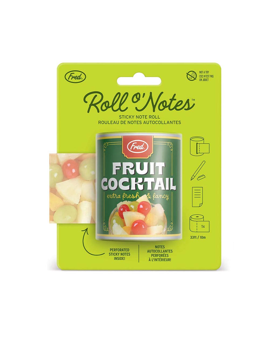 packaged fruit cocktail shaped roll of sticky notes