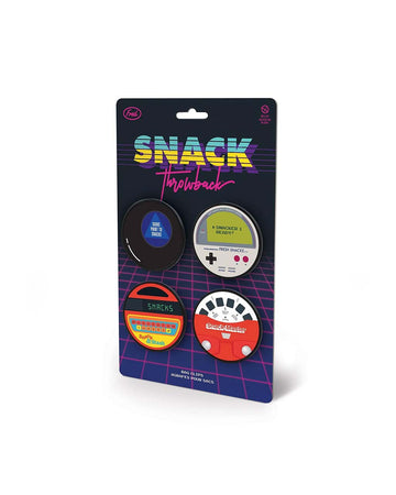 set of 4 retro toys snack clips