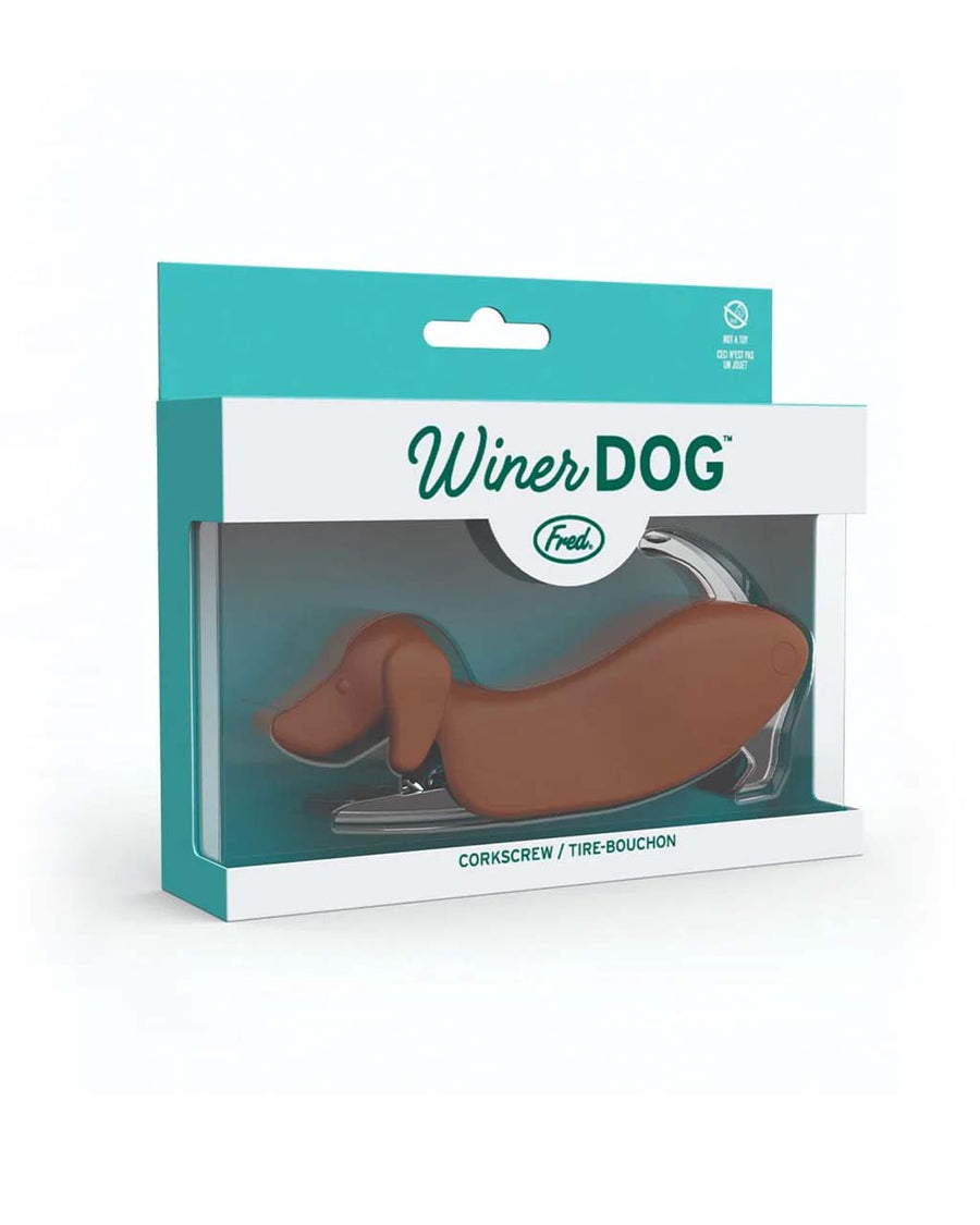 packaged brown dog corkscrew