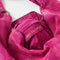 inside label of suede fuchsia slouchy tote bag