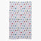 white tea towel with all over veggie print