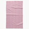 white tea towel with tomato and stripe pattern