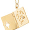 gold locket necklace with celestial scene and says 'we are all made of stars' inside